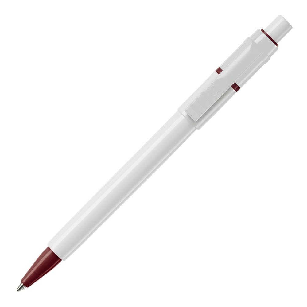 Balpen Baron hardcolour - Wit / Donker Rood
