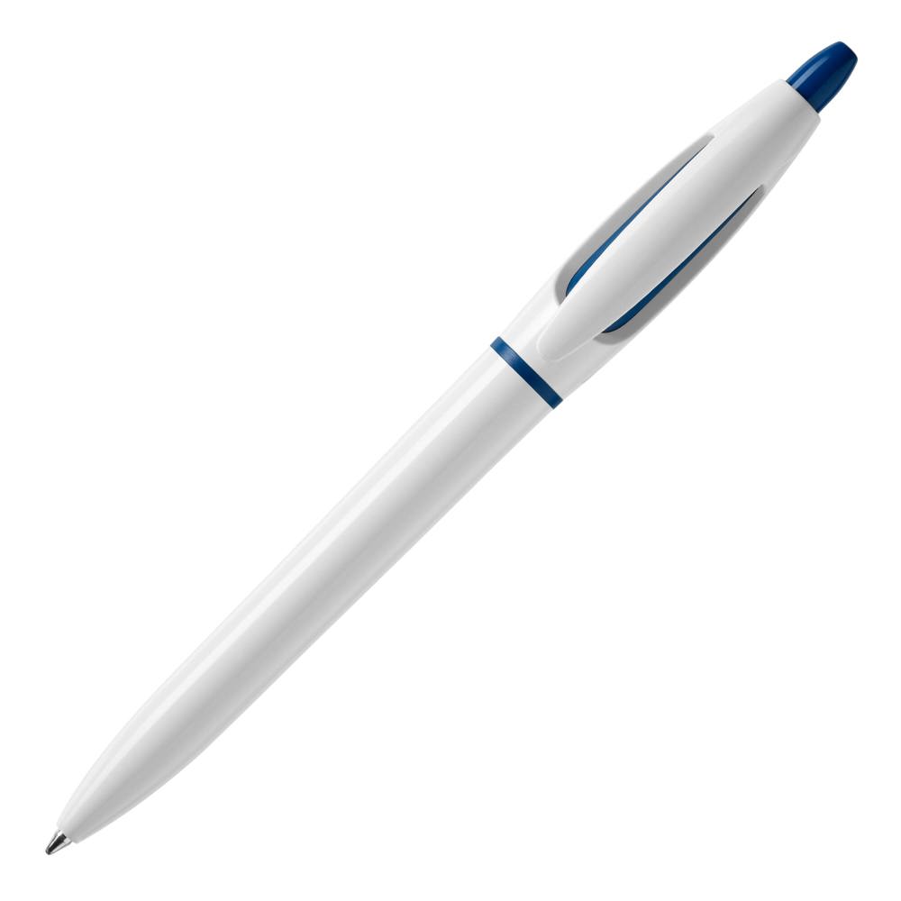 Balpen S! hardcolour - Wit / Donkerblauw
